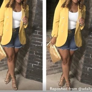 Express Mustard Yellow Blazer sz M